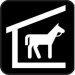 Pferd-stabil-Symbol