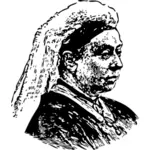 Královna Viktorie profil vektorový obrázek