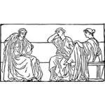 Roman Gods having a rest vector graphics