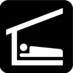 Pictogram for a sleeping shelter vector image