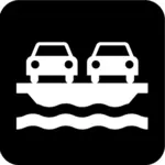 Pictogram for a vehicle ferry vector image