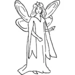 Signora di Angel in immagine in bianco e nero