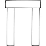 Vector afbeelding van eenvoudige rechthoekige boog