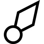 Nautiske symbolet for en bøye vektorgrafikken