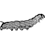 Lijn kunst vectorillustratie van caterpillar