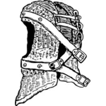 Illustration vectorielle de protection de tête de guerrier