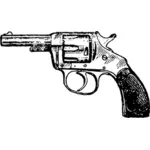 Illustration vectorielle de revolver avec poignée en caoutchouc