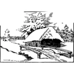Winter scene vector image