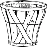 Desenho de cesta de alqueire vetorial
