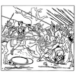 Alexandre vainc la Perses vector illustration