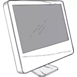 Плоский экран компьютера векторное изображение