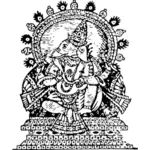 Vektor ilustrasi Dewa Ganesha sukses