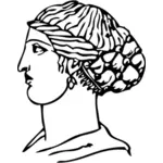 古希腊的短发型矢量剪贴画