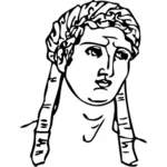 Grafika wektorowa starożytnych greckich krótkie fryzury