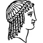 Древние греческие короткая стрижка векторной графики