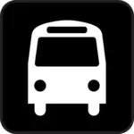 Pittogramma per bus stop immagine vettoriale