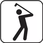 अमेरिकी राष्ट्रीय पार्क मैप्स pictogram एक गोल्फ खेलने का मैदान वेक्टर छवि के लिए