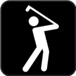 Pictogram golf pitch vektor gambar