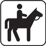 Amerikaanse Nationaalpark Maps pictogram voor een paardrijden activiteit vector afbeelding
