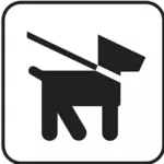 美国国家公园地图象形图允许狗走在领导只矢量图像