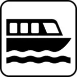 अमेरिकी राष्ट्रीय पार्क मैप्स pictogram एक नाव बंदरगाह वेक्टर छवि के लिए