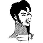 Simon Bolivarin vektorimuotokuva