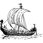 ויקינג ספינת בתמונה וקטורית