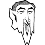 Woodrow Wilson wektor karykatura