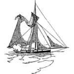 Вооруженный катер лодка векторное изображение