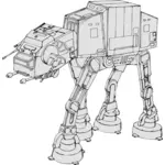 AT-AT Imperial walker vector illustration