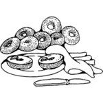 Image vectorielle de bagels