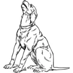 Immagine vettoriale cane di abbaiare