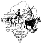 Ilustracja wektorowa Camargue Bulls