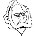 Vector cartoon drawing of Wilhelm II