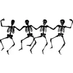 Taniec szkieletów ilustracji wektorowych