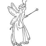 Fairy queen vector drawing