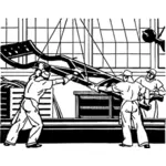 Vector image of manufacturing process
