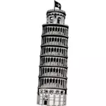Lutande tornet i Pisa vektorbild