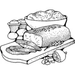 Imagen vectorial de pastel de carne
