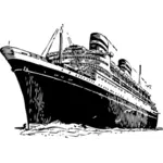 Klassiska ocean liner vektorritning