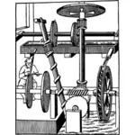 Vector drawing of perpetual motion device using water