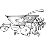 Punch bowl vector tekening
