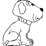 Vector drawing of puppy
