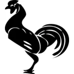 Rooster silhouette vector
