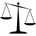 Negru balanta de Justiţie grafică vectorială