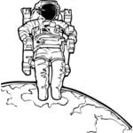 Ilustracja wektorowa spaceru kosmicznego