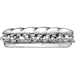 Illustration vectorielle sandwich sous-marin