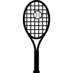 Tennisracket og ball vektor bilde