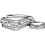 Салат из тунца бутерброд векторное изображение