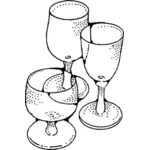 Vector images clipart de verres à vin
